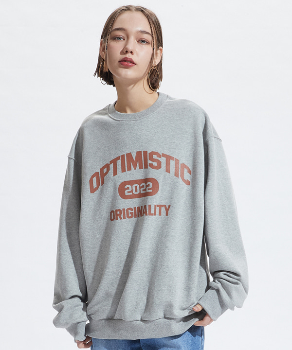 NOI549 optimistic sweatshirts (gray)