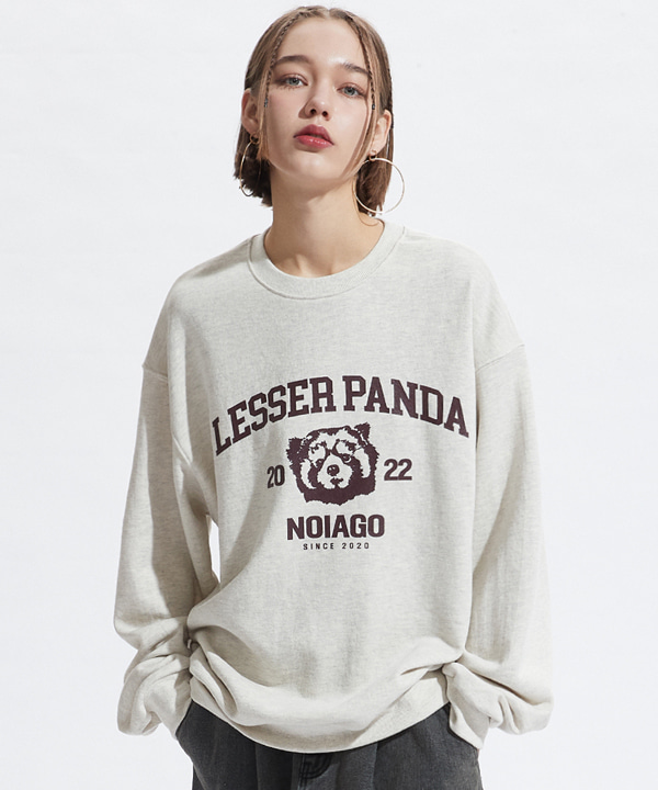NOI553 lesser panda sweatshirts (oatmeal)