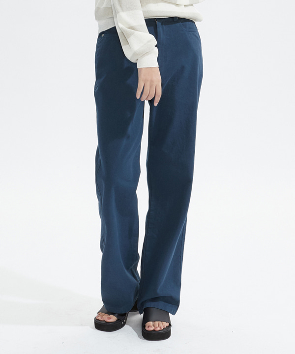 NOI648 easy cotton pants (blue)
