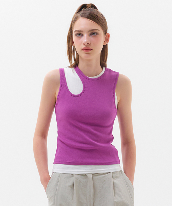 NOI924 cutoff sleeveless (purple)