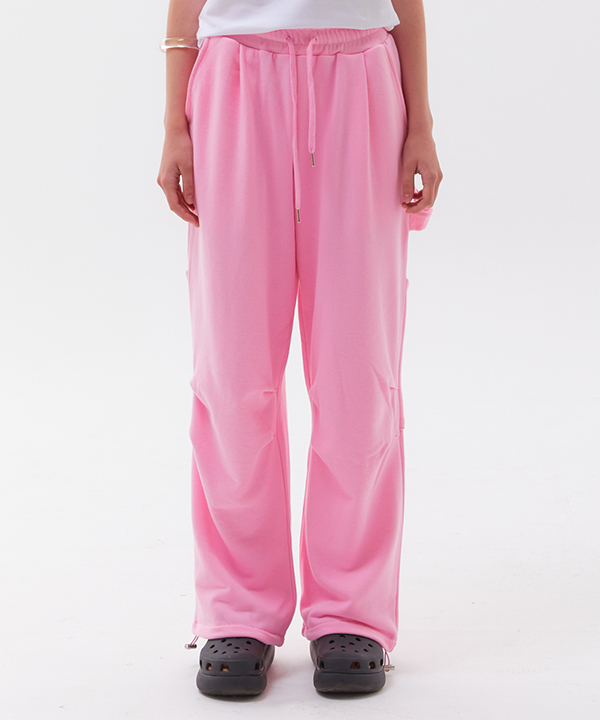 NOI917 cargo sweat pants (pink)