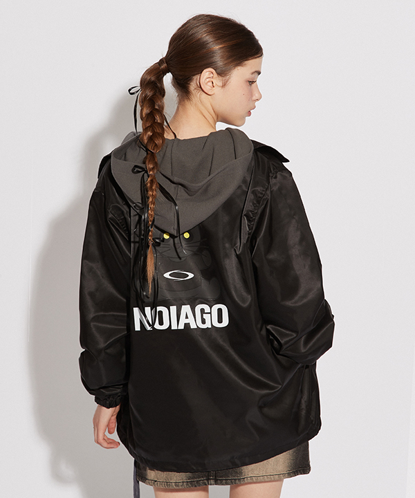 NOI1016 noicat coach jacket (black)