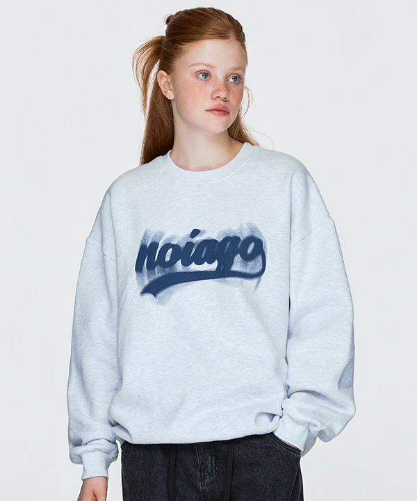 NOI1047 lettering sweatshirts (ivory)