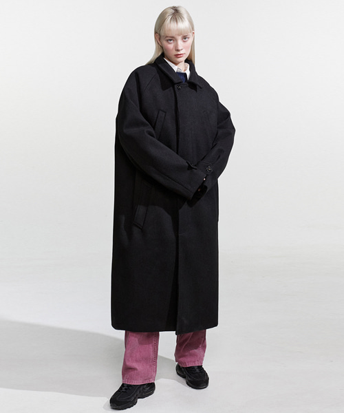 NOI786 overfit long coat (black)