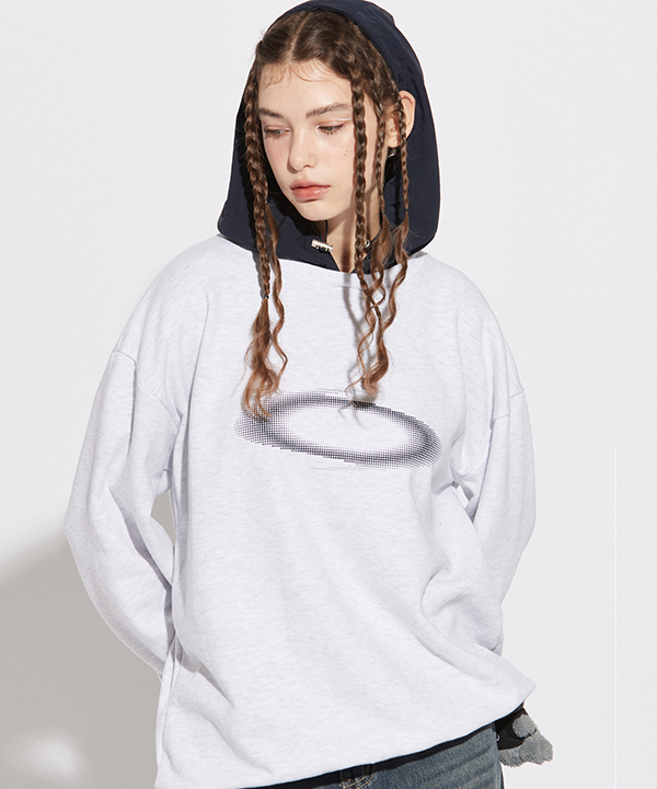 NOI1010 nylon hoodie sweatshirt (ivory)