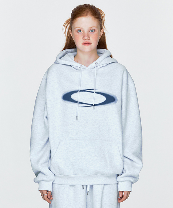 NOI1051 napping graphic logo hoodie (ivory)