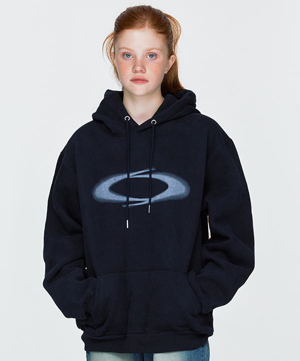 NOI1052 napping graphic logo hoodie (navy)