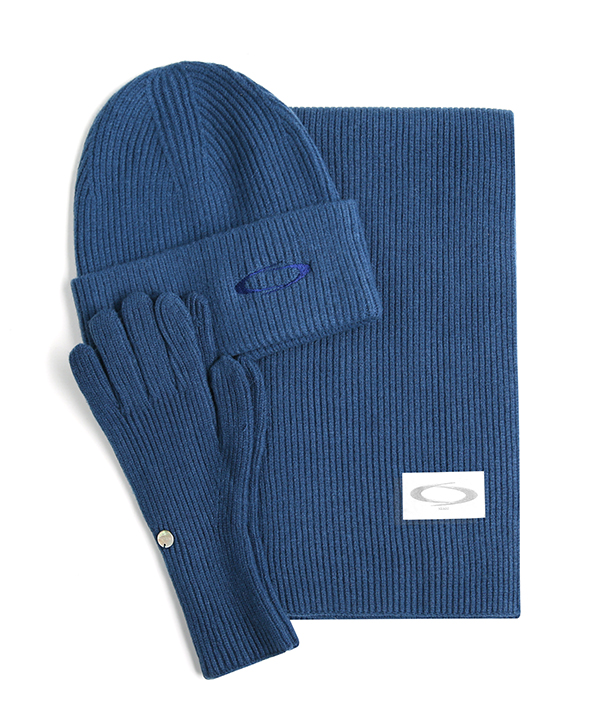 [SET] NOI1123 muffler + beanie + glove (blue)