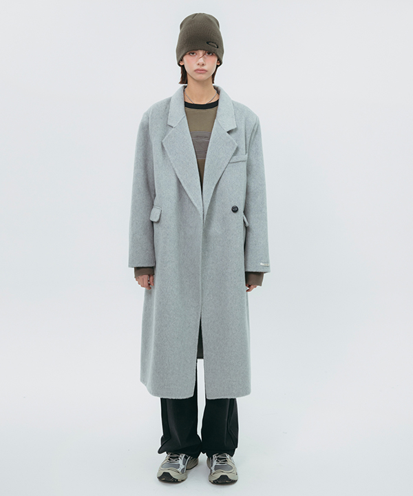NOI1115 handmade double coat (light gray)