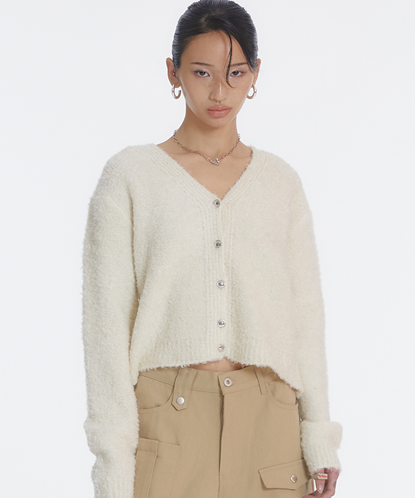 NOI1161 soft wool knit cardigan (ivory)